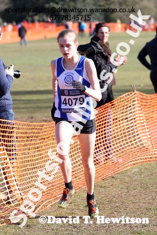Girls under-15s Inter Counties Cross Country,  Cofton Park, Birmingham. Photo: David T. Hewitson/Sports for All Pics